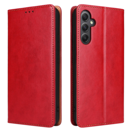 Luxe BookCover Hoes Etui voor Samsung Galaxy A35    Rood