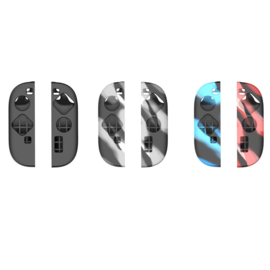 Silicone Hoes / Skin voor Nintendo Switch 2 Joy-Con Controllers  - Grijs-Wit