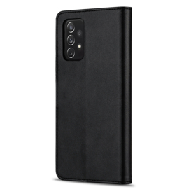 PU BookCover Hoes Etui voor Samsung Galaxy A52    Zwart