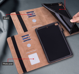 Luxe Bescherm-Etui Hoes Map voor Samsung Galaxy Tab A9 Plus  -  11"  -    Vlinders  - Blauw