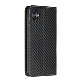 PU BoekCover Hoes Etui voor Samsung Galaxy A06   Zwart   -  Carbon