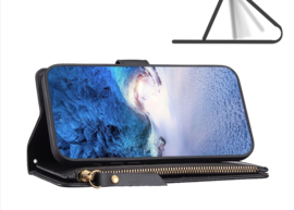 9 Pas - Portemonnee Etui Hoes voor Samsung Galaxy A24   -    Zwart