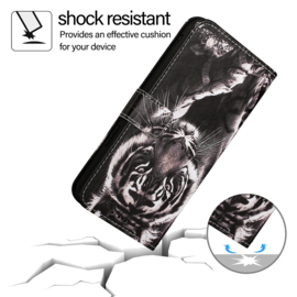 BookCover Hoes Etui Map voor Apple iPhone 16e    -  Tijger