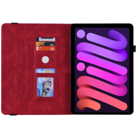 Vlinder - Bescherm-Etui Map voor iPad Mini 6 - Mini 7  - Rood