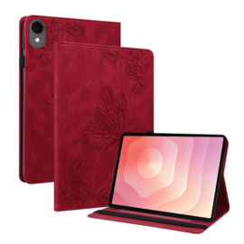 Bescherm-Etui Hoes Map voor Samsung Galaxy Tab S11 - 11"- Vlinder - Rood