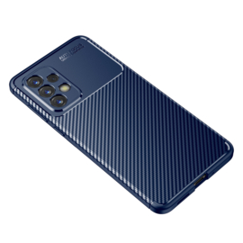 Samsung Galaxy A33   - Carbon TPU Bescherm-Hoes Skin - Blauw