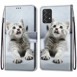 BookCover Hoes Etui voor Samsung Galaxy A53    Lieve Kitten