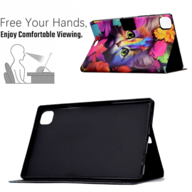 Slim Bescherm-Etui Map voor iPad Pro 11 - 2024  - Kat - Rainbow