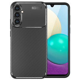 Carbon TPU Bescherm-Hoes Skin Cover voor  Samsung Galaxy A56 - A36 - Zwart