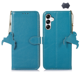 Lederen BoekCover Etui Hoes voor Samsung Galaxy A37 - A36 - A56  -  Blauw - V2