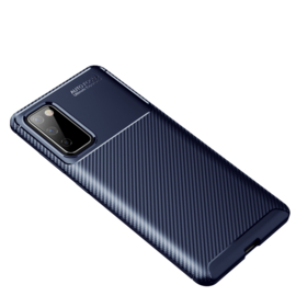 Samsung Galaxy S20   - Carbon TPU Bescherm-Hoes Skin - Blauw
