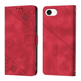 BoekCover Hoes Etui Map voor Apple iPhone 16e    -  Rood