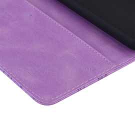 BoekCover Etui Hoes voor Samsung Galaxy A06 - A07  -  Paars -  Vlinder  - Reliëf