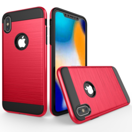 Aluminium-Cover Bescherm-Hoes  voor iPhone XR    Rood