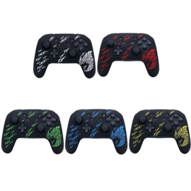 Silicone Hoes / Skin voor Nintendo Switch Pro Controller -  Geel Dragon