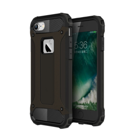 iPhone 8 - Hybrid Tough Armor-Case Bescherm-Cover Hoes - Zwart