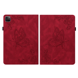 Vlinder - Bescherm-Etui Map voor iPad Pro 11   -  Rood