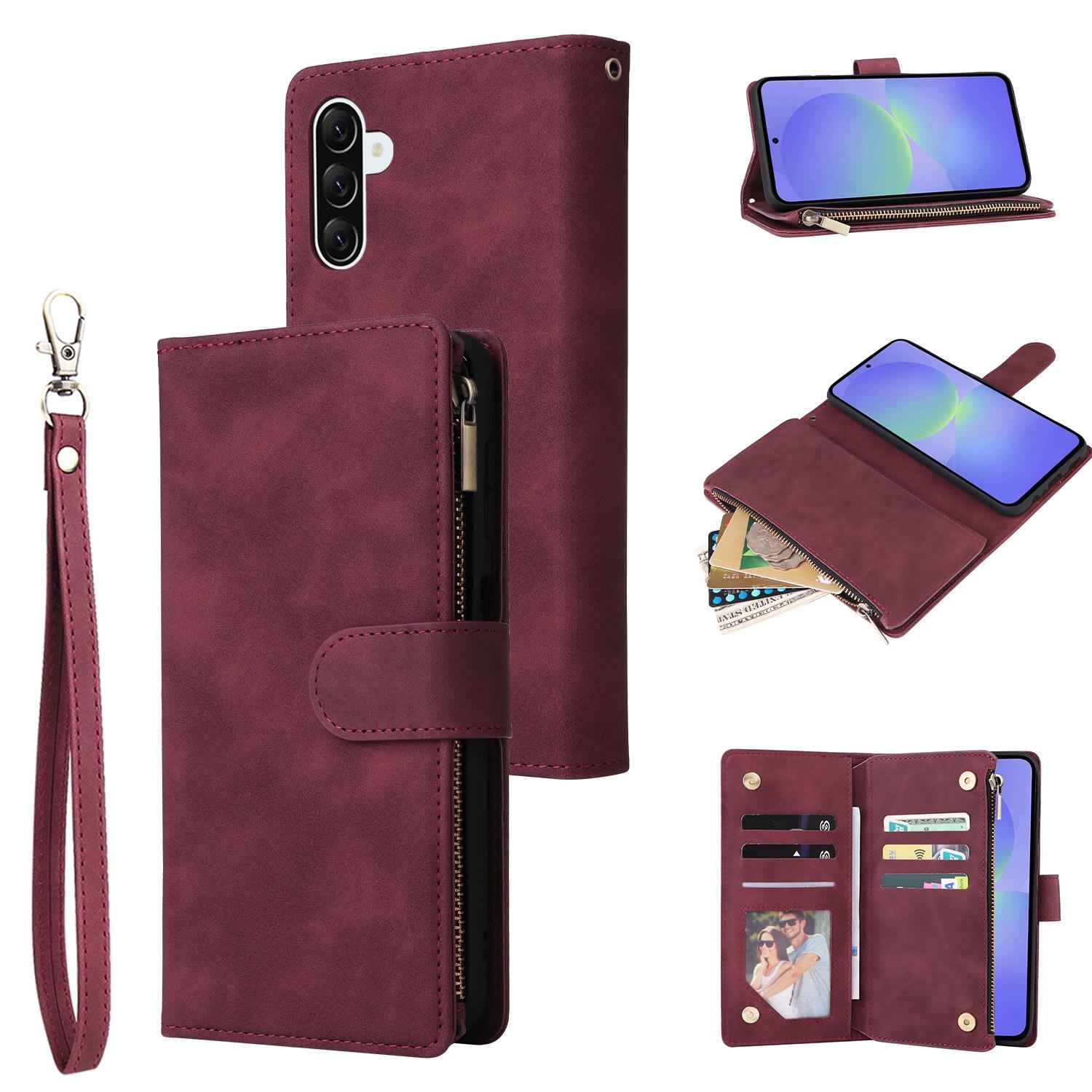 Boek-Cover Portemonne Etui Hoes voor Samsung Galaxy A36  -  A56    Bordeaux-Rood