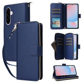 9-Pas Boek-Cover Portemonnee Etui Hoes voor Samsung Galaxy A37 - A36 - A56   -   Blauw