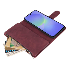 Boek-Cover Etui Hoes - 6-Pas - Portemonnee voor Samsung Galaxy A57     Bordeaux-Rood