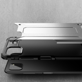 Hybrid Tough Armor-Case Bescherm-Cover Hoes voor Samsung A22  5G  Zwart
