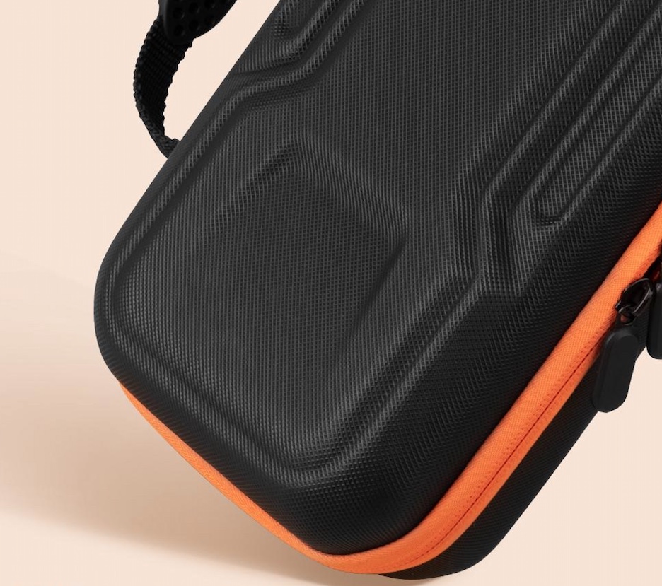 Luxe Aero-case Etui Hoes Cover voor Nintendo Switch 2  -   Zwart-Oranje
