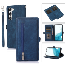 3 Pas - Portemonnee Etui Hoes voor Samsung Galaxy S23   -  Blauw