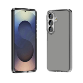 Transparant Hard-Cover Bescherm-Hoes + Screenprotector voor Samsung Galaxy S26 - Grijs