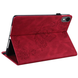 Bescherm-Etui Hoes Map voor Samsung Galaxy Tab S11 - 11"- Vlinder - Rood