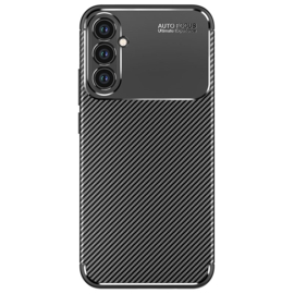 Samsung Galaxy A34  - Carbon TPU Bescherm-Hoes Skin - Zwart