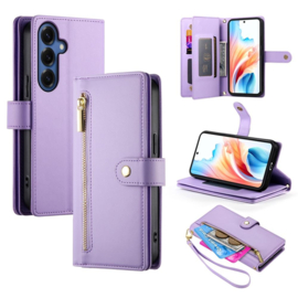 Luxe Portemonnee - Etui  Hoes Tas voor Samsung Galaxy S26   - Met Schouder - Draagkoord -  Lila - Paars