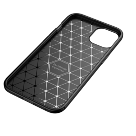 Luxe TPU Carbon  Bescherm-Hoes  voor iPhone 13       Zwart