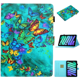 Regenboog Vlinders  - Bescherm-Etui Map Hoes voor  iPad 10  - 10.9  2022 A2696