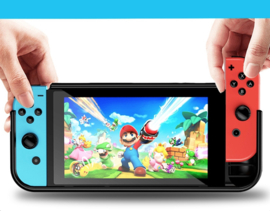 Grip TPU Bescherm Hoes Cover voor Nintendo Switch  OLED - Wit