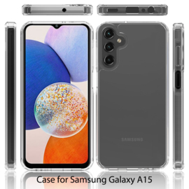 TPU-Crystal Bescherm-Hoes Cover Skin voor Samsung A15    Transparant