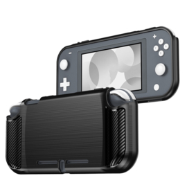 TPU Bescherm Hoes Skin voor Nintendo Switch Lite - Zwart-Carbon