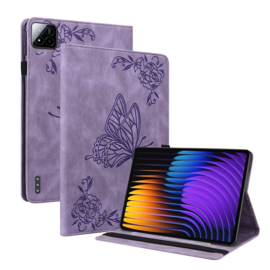 Bescherm-Etui Hoes Map voor Xiaomi Pad 7  -   Vlinders - Paars