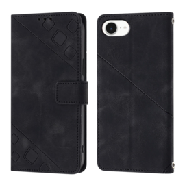 BoekCover Hoes Etui Map voor Apple iPhone 16e    -  Zwart