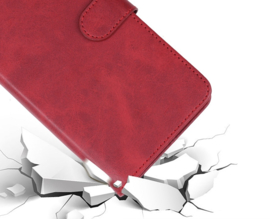 Boek Bescherm-Etui Hoes voor Samsung Galaxy A55  -  Rood