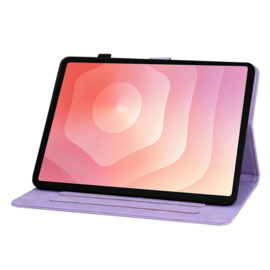 Bescherm-Etui Hoes Map voor Samsung Galaxy Tab S11 - 11"- Lelie - Paars