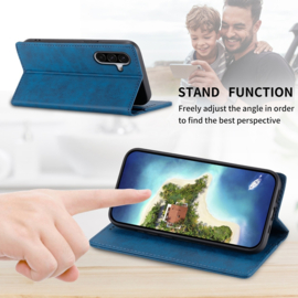 Luxe BookCover Hoes Etui voor Samsung Galaxy A36 - A56 -  Blauw