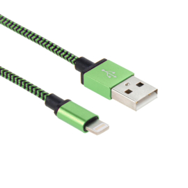 Luxe Metalen Lightning Oplader - Data USB Kabel voor iPhone - iPad  2m Groen