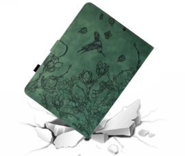 Bescherm-Etui Hoes Map voor Samsung Galaxy Tab S10 FE PLUS - 13.1 - Kolibrie -  Groen