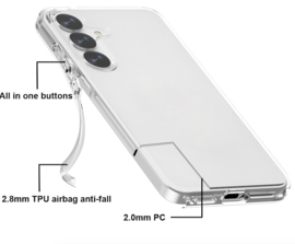 Transparant Hard-Cover Bescherm-Hoes + Screenprotector voor Samsung Galaxy S24 Plus - S25 Plus