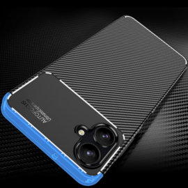 Samsung Galaxy A06  - Carbon TPU Bescherm-Hoes Skin - Zwart