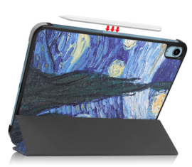 Bescherm-Cover Hoes Map voor iPad 10th 10.9 -  2022    Van Gogh's Sterrennacht