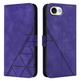 Hoes - Etui - Tas voor iPhone 16e  - Met Schouder - Draagkoord -  Paars