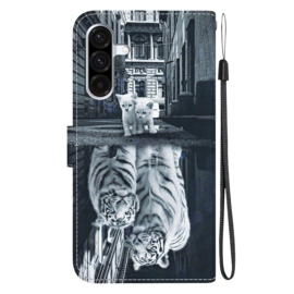 BoekCover Hoes Etui voor Samsung Galaxy A36  -  A56   -  Kitten - Tijger