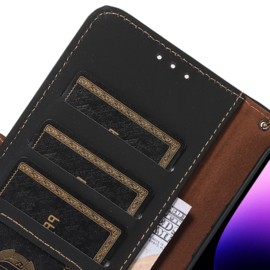 Lederen BoekCover Etui Hoes voor Samsung Galaxy A36  -  A56   -  Zwart