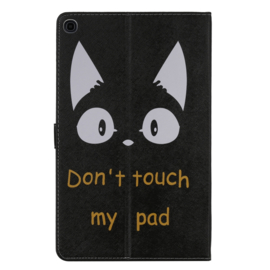 Luxe Bescherm-Etui Map voor Samsung Galaxy Tab A 10.1  2019 - "Don't Touch my Pad"  *1